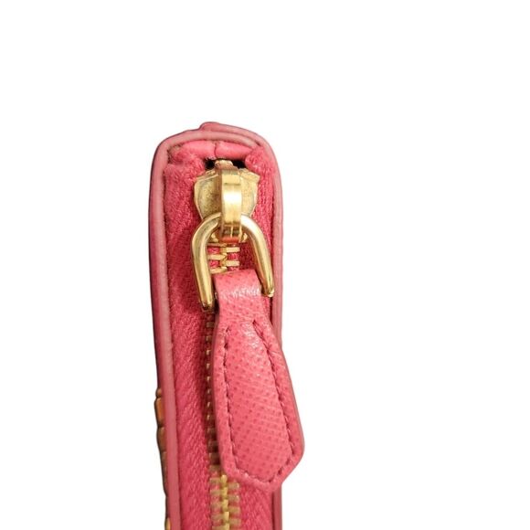 Prada Saffiano Metal Zip Around Key Holder (Peonia) - Picture 6 of 10